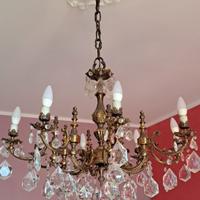 Lampadario stile barocco cristallo di Boemia 