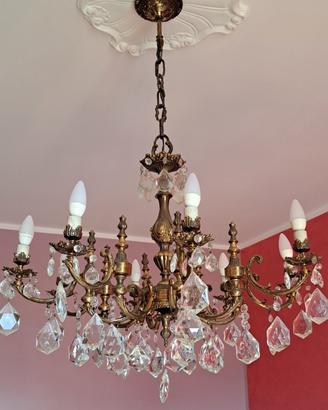 Lampadario stile barocco cristallo di Boemia 