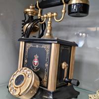 Telefono Antico a filo old style Vintage Nero