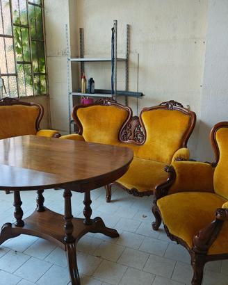 Salotto vintage Luigi Filippo