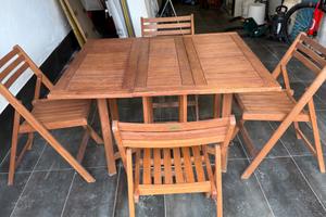 Tavolo in legno per barca