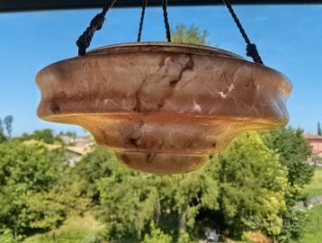 Lampadario vintage art decò in alabastro