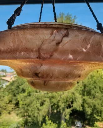 Lampadario vintage art decò in alabastro