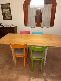 Tavolo pranzo legno massello