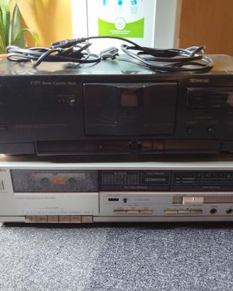 PIASTRE Teac + Technics + MIXER Numark IN BLOCCO