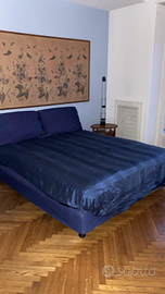 Letto Flou Nathalie Blu