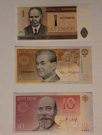 Corone estoni 1 ; 5 ; 10 krooni
