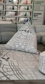 Poltrona sacco pouff triangolare kinley coca cola