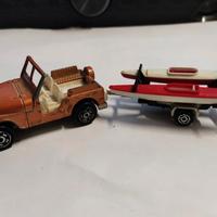 Majorette Jeep con carrello canoe  Scala 1:54