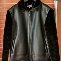 Montone nero pelliccia ecologica 