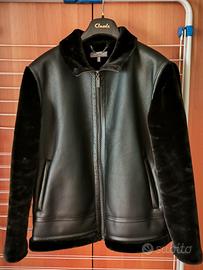 Montone nero pelliccia ecologica 