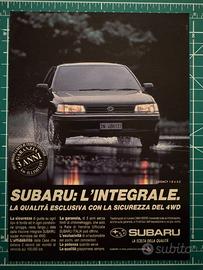 Pubblicità originale Subaru Legacy 1991 vintage