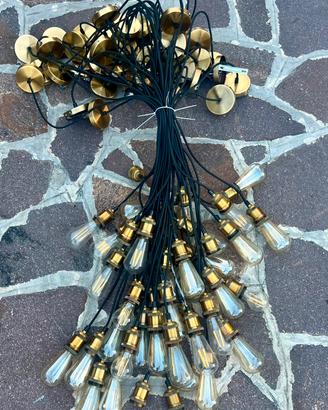 Portalampade sospese con lampadina estetica a led