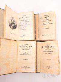 Storia Di Milano Pietro Verri 4 Volumi 1840 Antico
