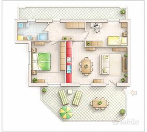 Rif.2460RA60264| appartamento trilocale