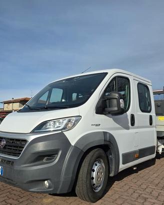 Fiat Ducato doppiacabina cassone fisso e gru 2018