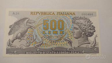 banconota 500 lire Aretusa