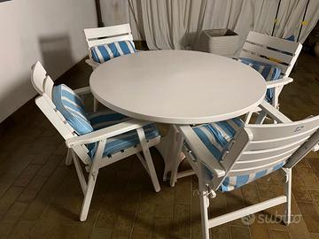 Tavolo con 4 sedie da esterno