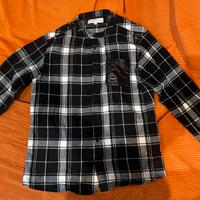 Camicia a quadri nera