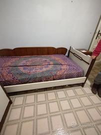 Contenitore lettino singolo con rete a molle