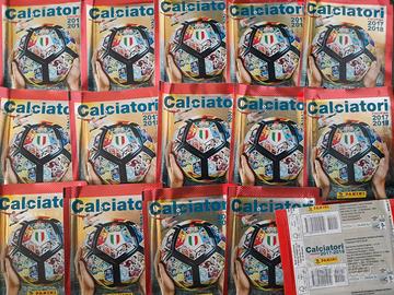 15 bustine figurine 2017 2018 calciatori nuove