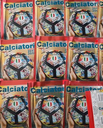 15 bustine figurine 2017 2018 calciatori nuove