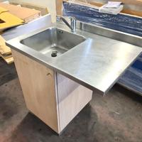 lavello inox con mobile retrobanco usato