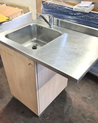 lavello inox con mobile retrobanco usato