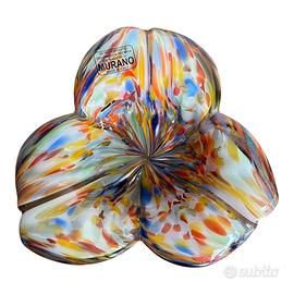 Ciotola decorativa colorata in vetro di Murano