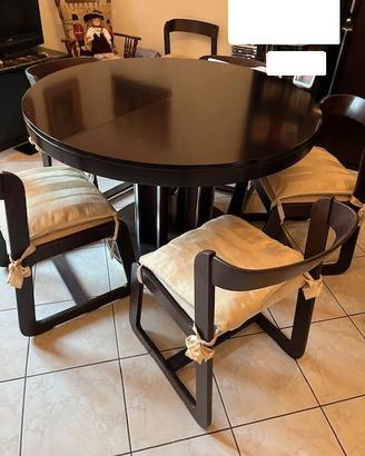 Mobile sala e tavolo + 6 sedie vintage.