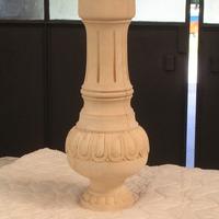 Colonne in legno Tornite e Intagliate  a Mano