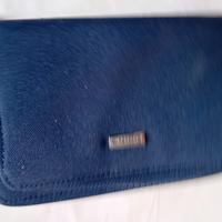 Portafoglio donna tela blu "Diana" 16x11 