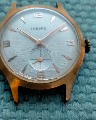 orologio da polso Themis anni 60 non funzionante 