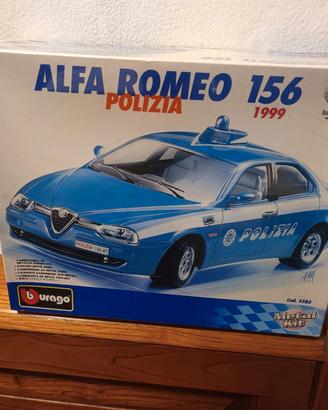 modello burago alfa 156 polizia kit sigillato 