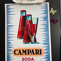 Poster stampa Campari vintage A3 lusso ultra HD