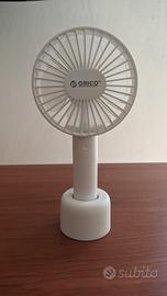 Ventilatore portatile Orico usb con base bianco