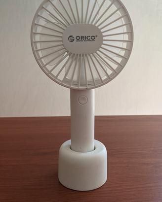 Ventilatore portatile Orico usb con base bianco