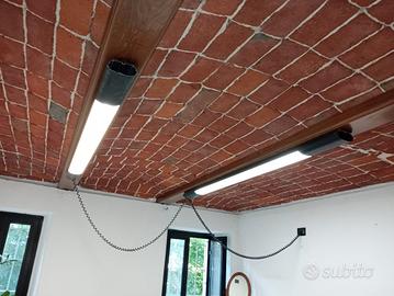 4 PLAFONIERE LUCI DA SOFFITTO LUNGHE 165cm