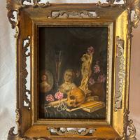Dipinto su Rame Vanitas Memento mori