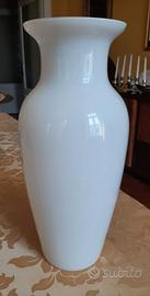 GRANDE VASO IN VETRO DI MURANO BIANCO LA MURRINA