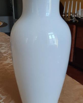 GRANDE VASO IN VETRO DI MURANO BIANCO LA MURRINA