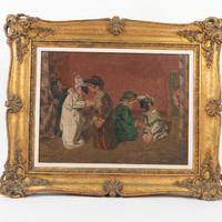 Quadro - Teatro con Maschere/Personaggi Figurativi