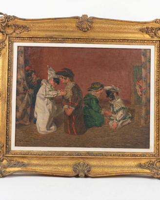 Quadro - Teatro con Maschere/Personaggi Figurativi