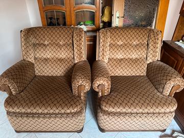 Coppia di poltrone da salotto comode e ben tenute