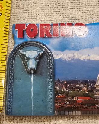 Magnete Souvenir Torino - Mole Antonelliana e Alpi