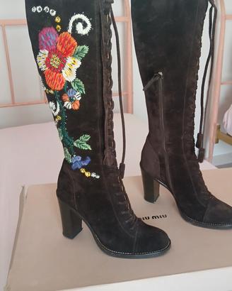 Stivali scamosciati  Miu Miu