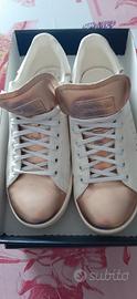 scarpe Stradivarius 38  bianco e oro