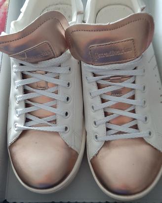 scarpe Stradivarius 38  bianco e oro