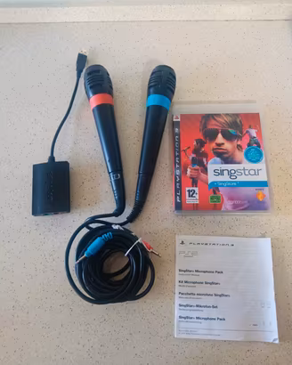 SingStar PS3 completo con 2 Microfoni e adatt usb