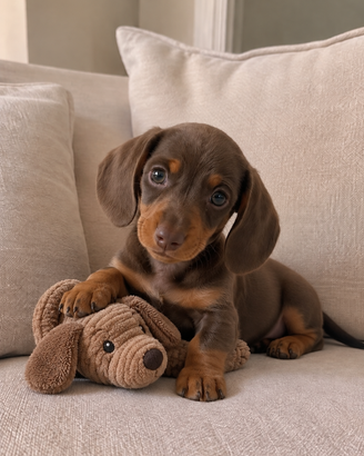 CUCCIOLI BASSOTTO TOY CIOCCOLATO